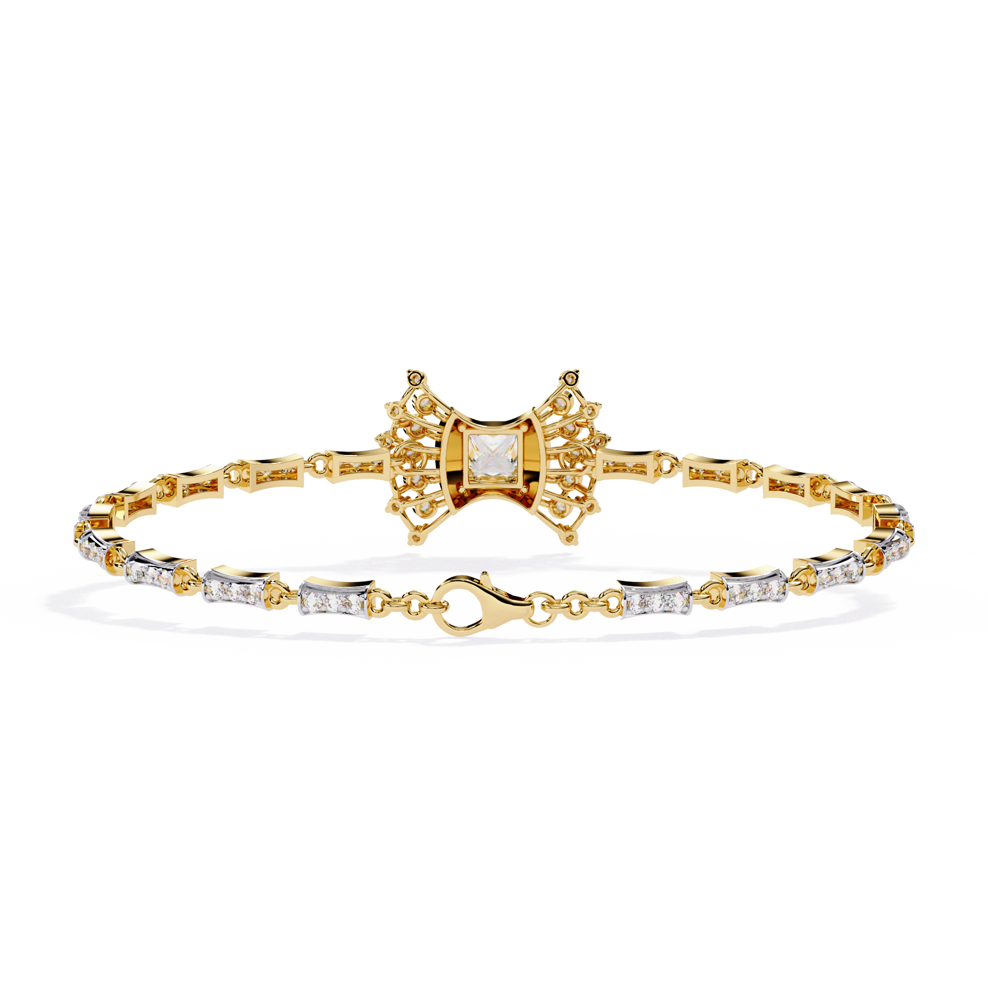 Solitairekart 1.65ct Bow Design Natural Diamond Bracelet-HI Color, VS-SI Clarity